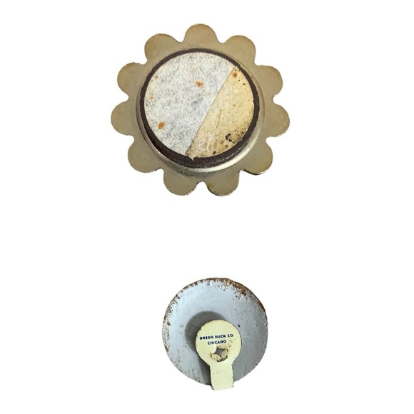 st anne de beaupre vtg mcm magnetic brooch religious Italy Green Duck Chicago - Picture 4 of 7